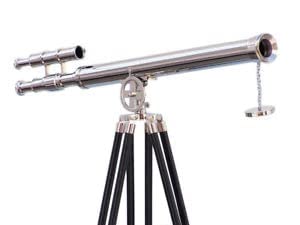 NauticalMart Floor Standing Brushed Nickel Telescope 65" - Pack of 6