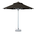 HomeRoots 10' Black Polyester Round Market Patio Umbrella Black