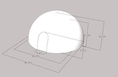 SAYOK Large Inflatable Igloo Dome Event Tent with Air Blower White