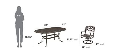 Homestyles 7 Piece Outdoor Dining Set Bronze