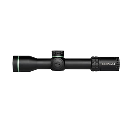 BLACKHOUND Emerge 2-12x44 FFP MOA Rifle Scope with Illuminated Reticle, Zero Stop, and Parallax Black