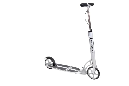 XOOTR Street Teen/Adult Kick Scooter Silver - 800+lb Capacity, QuickClick Latch, Front & Rear Brake