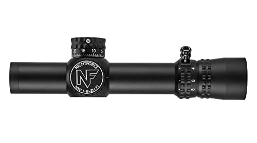 Nightforce NX8 1-8x24 F1 Scope with Zerostop, PTL, 30mm Tube, 5 MOA, FC-MOA Reticle Red