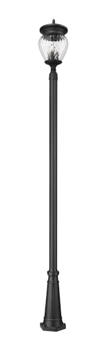 Z-Lite Davina 4 Light 120" Tall Post Light Black