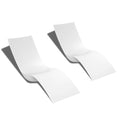 Aqua Blue Pool Lounge Chairs Set of 2 White