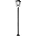 Z-Lite 3 Light Outdoor Post Mounted Fixture Black