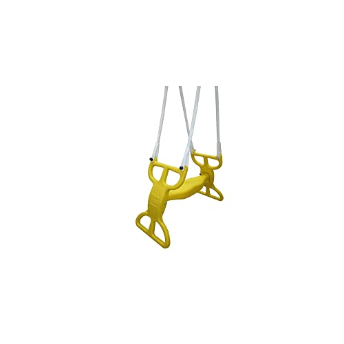 XDP Recreation Rising Sun Metal Swing Set with Slide, See Saw, Glider, and Swings Yellow