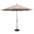 Galtech International Deluxe Auto Tilt 11 Foot Round Market Umbrella Taupe