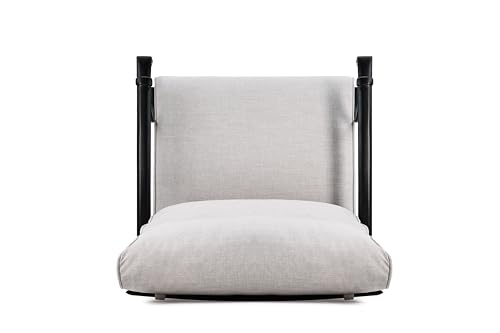 Winston Manor Ultra High Back Swivel Rocker Lounge Chair Weathered Teak/Linen Lace