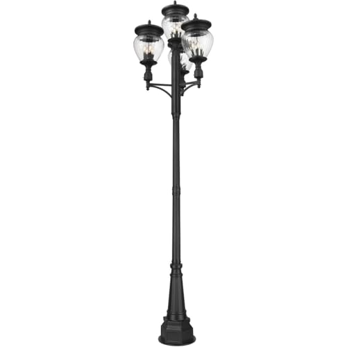 Z-Lite Davina 4 Light Outdoor Post Mounted Fixture Black
