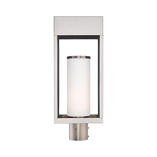 Livex 20985-04 Bleecker 20" One Light Outdoor Post Top Lantern Black