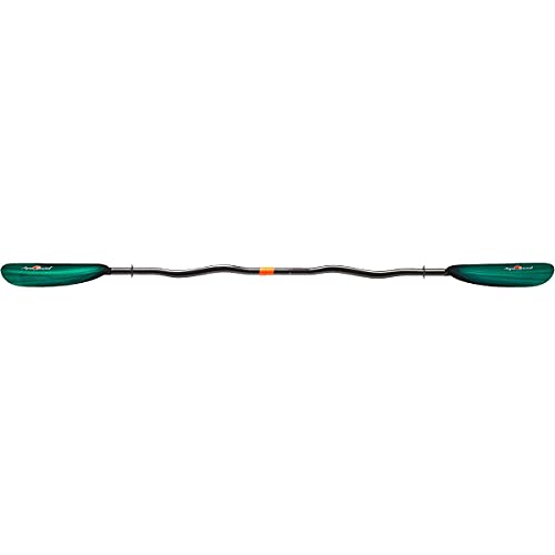 AQUA BOUND Tango Fiberglass Bent Shaft 2-Piece Kayak Paddle GreenTide