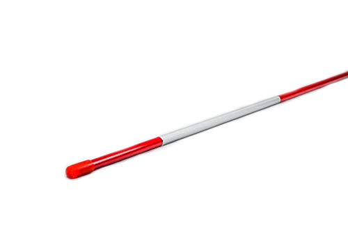 DISCOUNT SNOWSTAKES .COM 5ft Red Pro Snow Stakes with Reflective Tape and Armor Cap Orange/Red