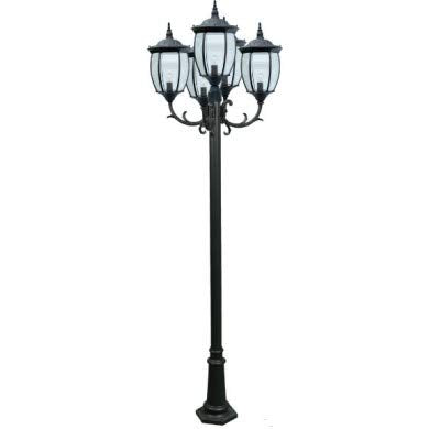 DABMAR LIGHTING Victoria Post Five Light Fixture Black