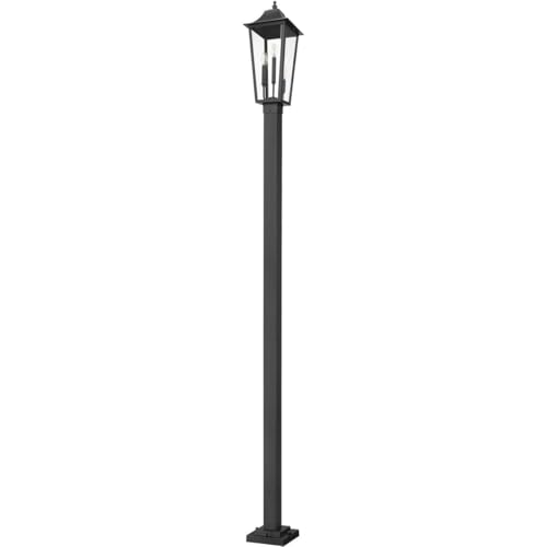 Z-Lite Gannon 3 Light 120" Tall Post Light Black