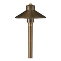 VOLT 15-Pack 12V Cast Brass Flat Hat Path Lights Bronze