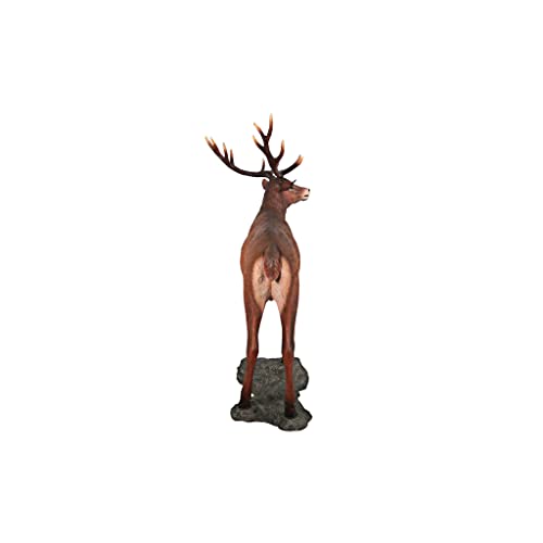 Design Toscano NE130058 Red Deer Buck Statue with Base Grande Full Color