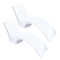 Floating Luxuries Kai Shelf Lounger Set of 2 Arctic White