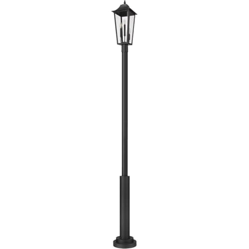 Z-Lite Gannon 3 Light 122" Tall Post Light Black