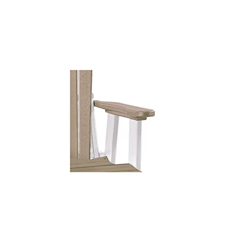 American Furniture Classics Double Glider w/Table Weatherwood and White