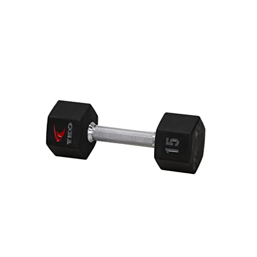 TKO Tri Grip Urethane Hex Dumbbell Set 5-50lbs