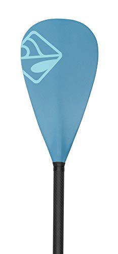 Boardworks SUP Paddle Fiberglass Blade Adjustable Carbon Fiber Shaft 70-86 Inches Carbon/Bamboo