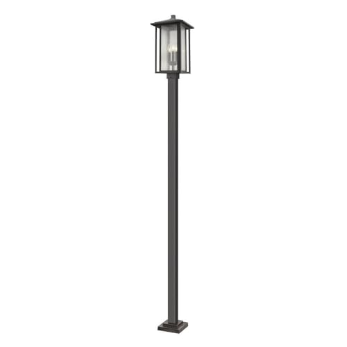 Z-Lite 3 Light Outdoor Post Mounted Fixture Oil Rubbed Bronze