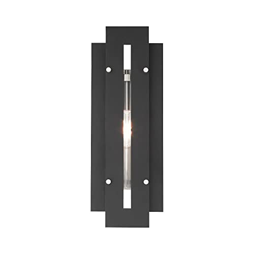 Livex 1 Light Brushed Nickel Outdoor Wall Lantern Nickel