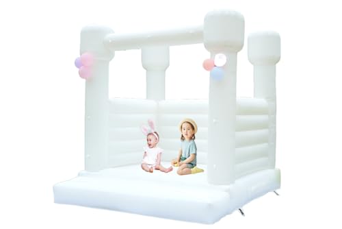 Blatesic Inflatable White Bounce House with Blower