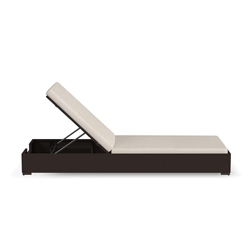 Homestyles Palm Springs Outdoor Chaise Lounge 1 Seat Beige/Brown