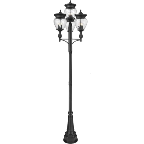 Z-Lite Davina 4 Light Outdoor Post Mounted Fixture Black