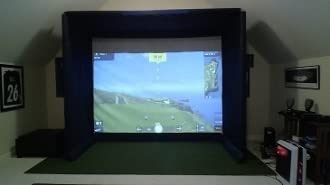 SPECTRUM GOLF SIMULATORS Golf Impact Screen Poly Spacer Black Border 132 x 108