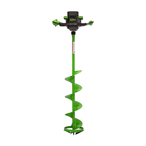 ION ICE FISHING Alpha 8-Inch Gen 3 40V Lithium-ion Electric Ice Auger Green/Black