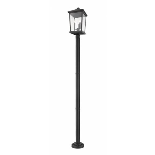 Z-Lite 3 Light Outdoor Post Mounted Fixture Black
