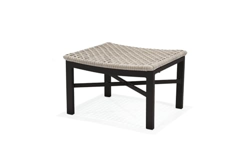 Winston Jasper Ottoman Textured Pewter Frame Finish/Beechwood Weave