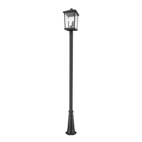 Z-Lite 3 Light Outdoor Post Mounted Fixture Black