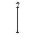 Z-Lite 3 Light Outdoor Post Mounted Fixture Black