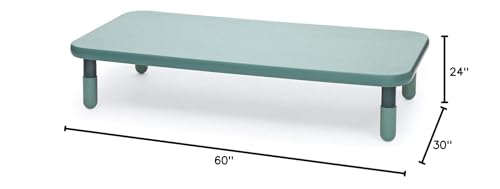 Children's Factory Angeles Baseline Kids Activity Table 12" Legs Teal