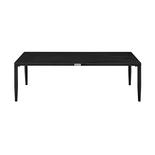 Armen Living Shari Modern Outdoor Patio Conversation Set, 4 Piece, Black