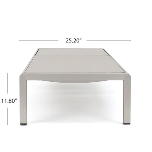 Afuera Living Modern Outdoor Mesh Chaise Lounge Set of 4 Grey