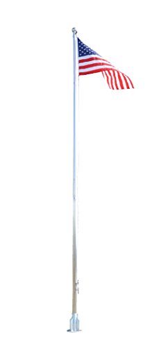 Vestil Stainless Steel Flag Pole 25' Silver