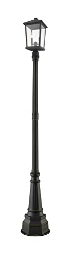 Z-Lite 3 Light Outdoor Post Mounted Fixture Oil Rubbed Bronze