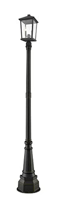 Z-Lite 3 Light Outdoor Post Mounted Fixture Oil Rubbed Bronze