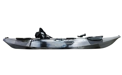 BKC Brooklyn 11.0 Single Kayak Sit On Top Fishing Kayak Grey Camo