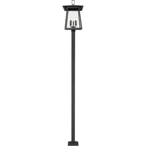 Z-Lite Rainer 5 Light 120" Tall Post Light Black