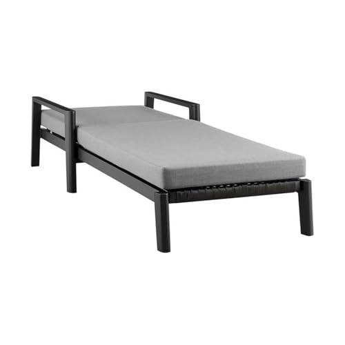 Armen Living Cayman Aluminum Outdoor Adjustable Chaise Lounge Chair Grey