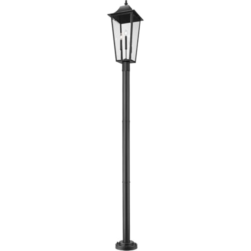 Z-Lite Gannon 3 Light 106" Tall Post Light Black