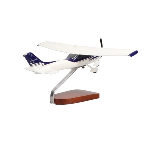 High Flying Models Cessna 182 Skylane Large Mahogany Sculpture Blue & White