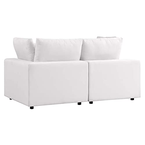 Modway Commix Overstuffed Outdoor Patio Loveseat White