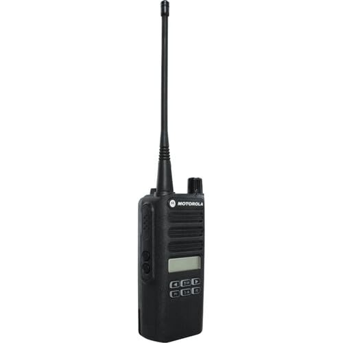 Motorola Solutions 4 Pack CP100D UHF Portable Two Way Radio with Earpieces Black
